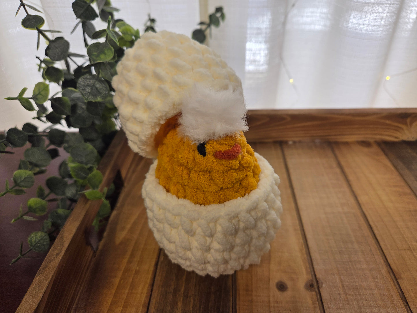 Hatching Chick in Egg (White Egg & Yellow Chick)
