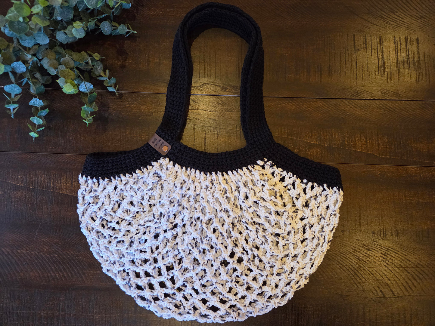 Salt & Pepper Mesh Market Bag