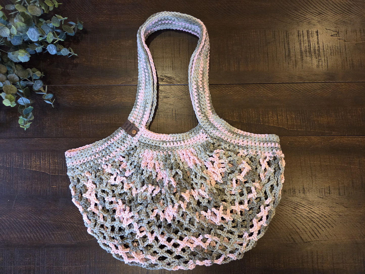 Pink Camo Mesh Market Bag