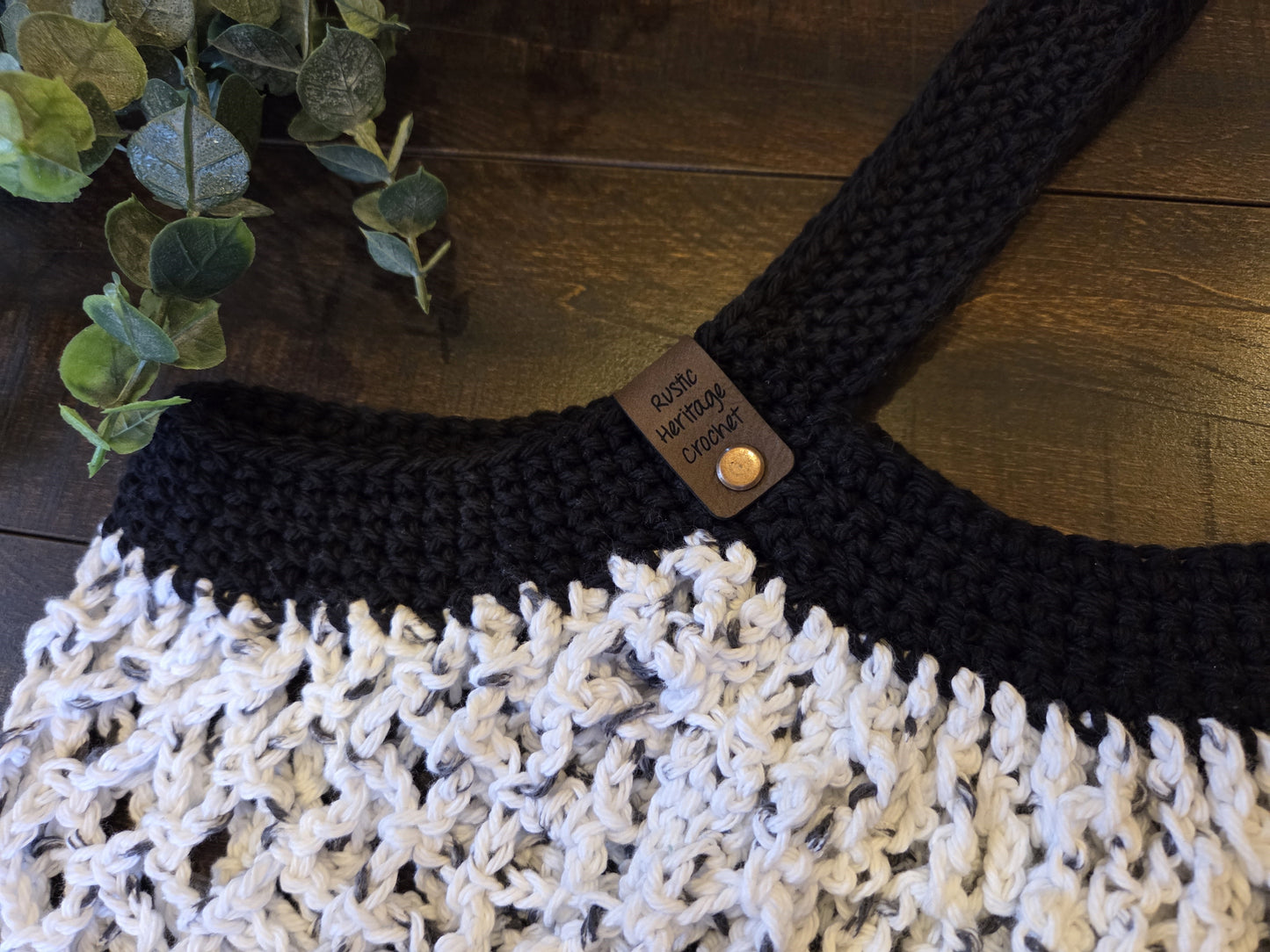 Salt & Pepper Mesh Market Bag
