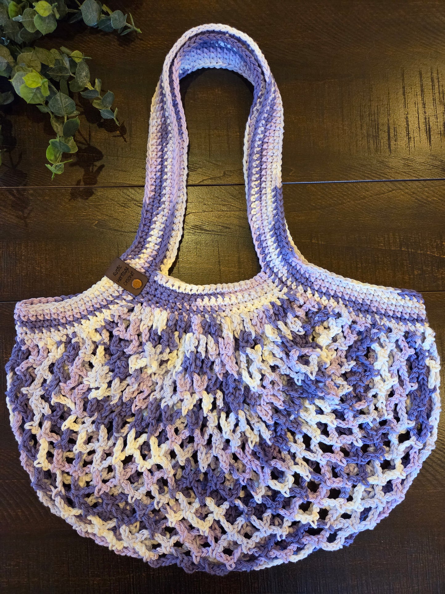 Purple Haze Ombre Mesh Market Bag