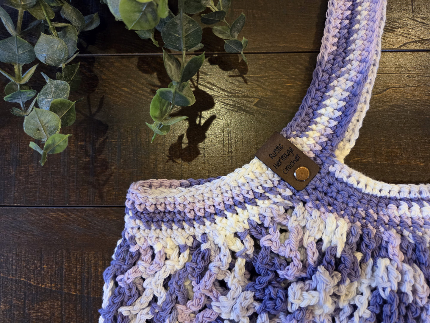 Purple Haze Ombre Mesh Market Bag