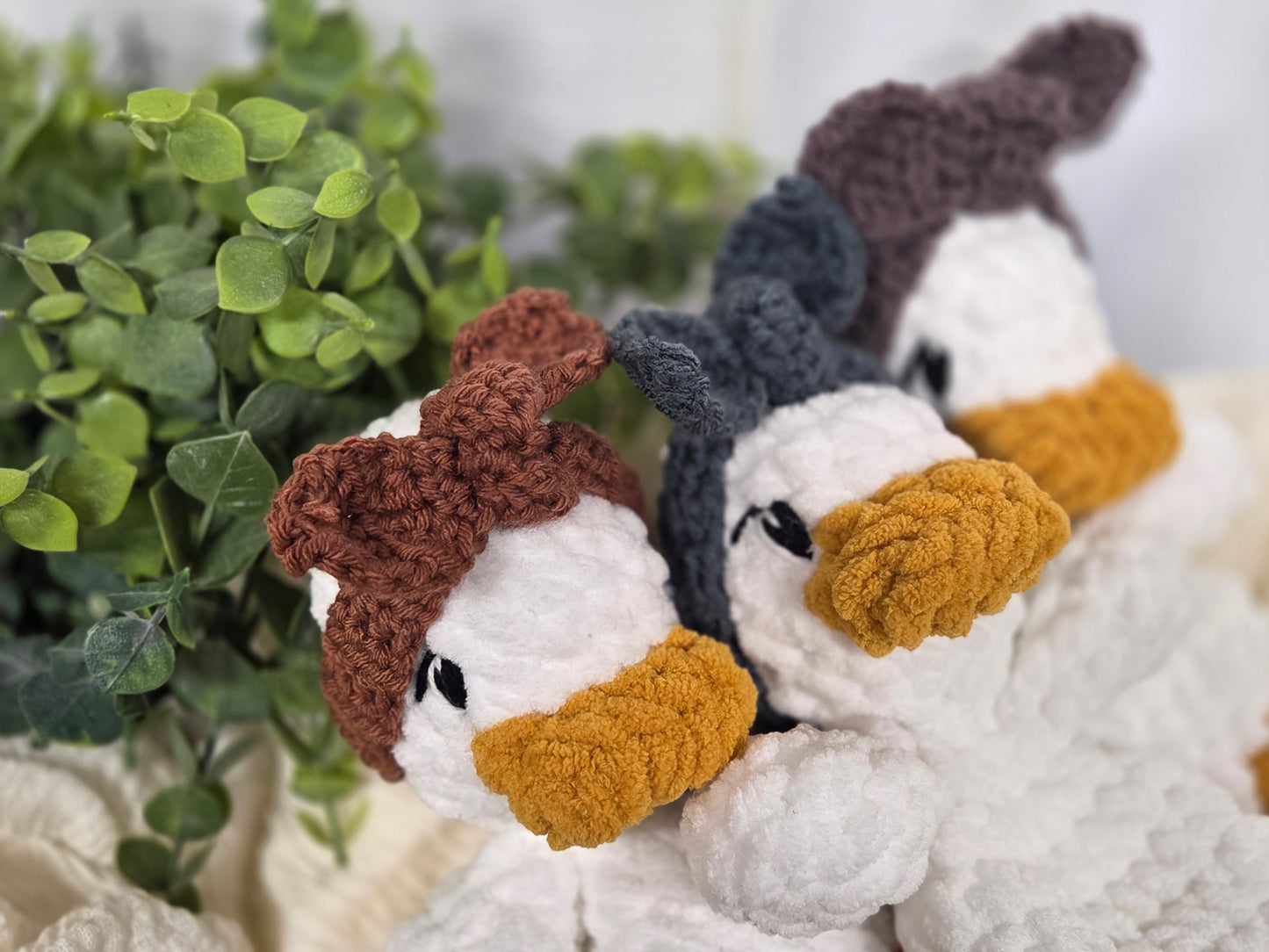 Baby Della Duck Snuggler - Cranberry Headband