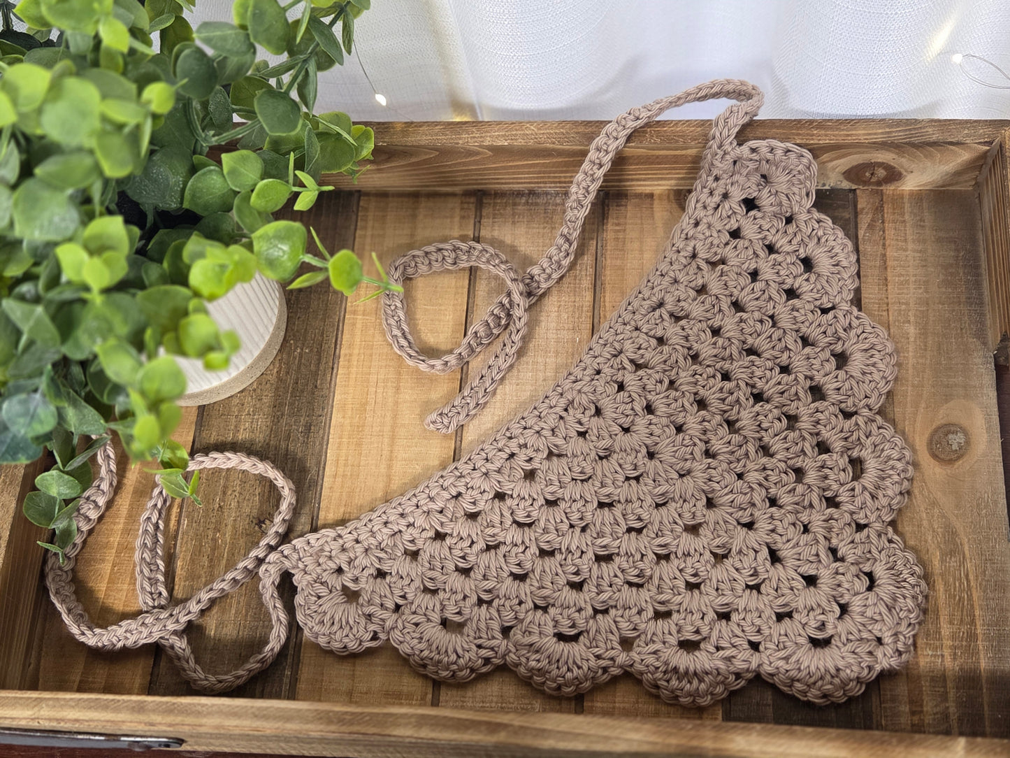 Granny Stitch Bandana - Brown