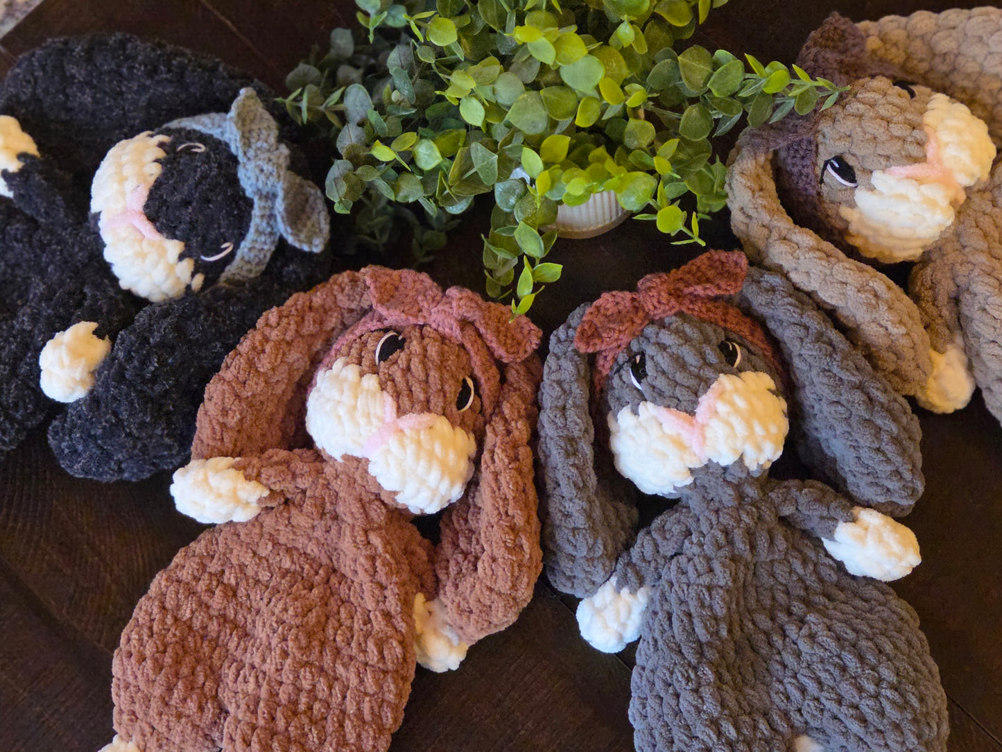 Bonnie Bunny Snuggler - Light Brown Bunny with Purple Headband