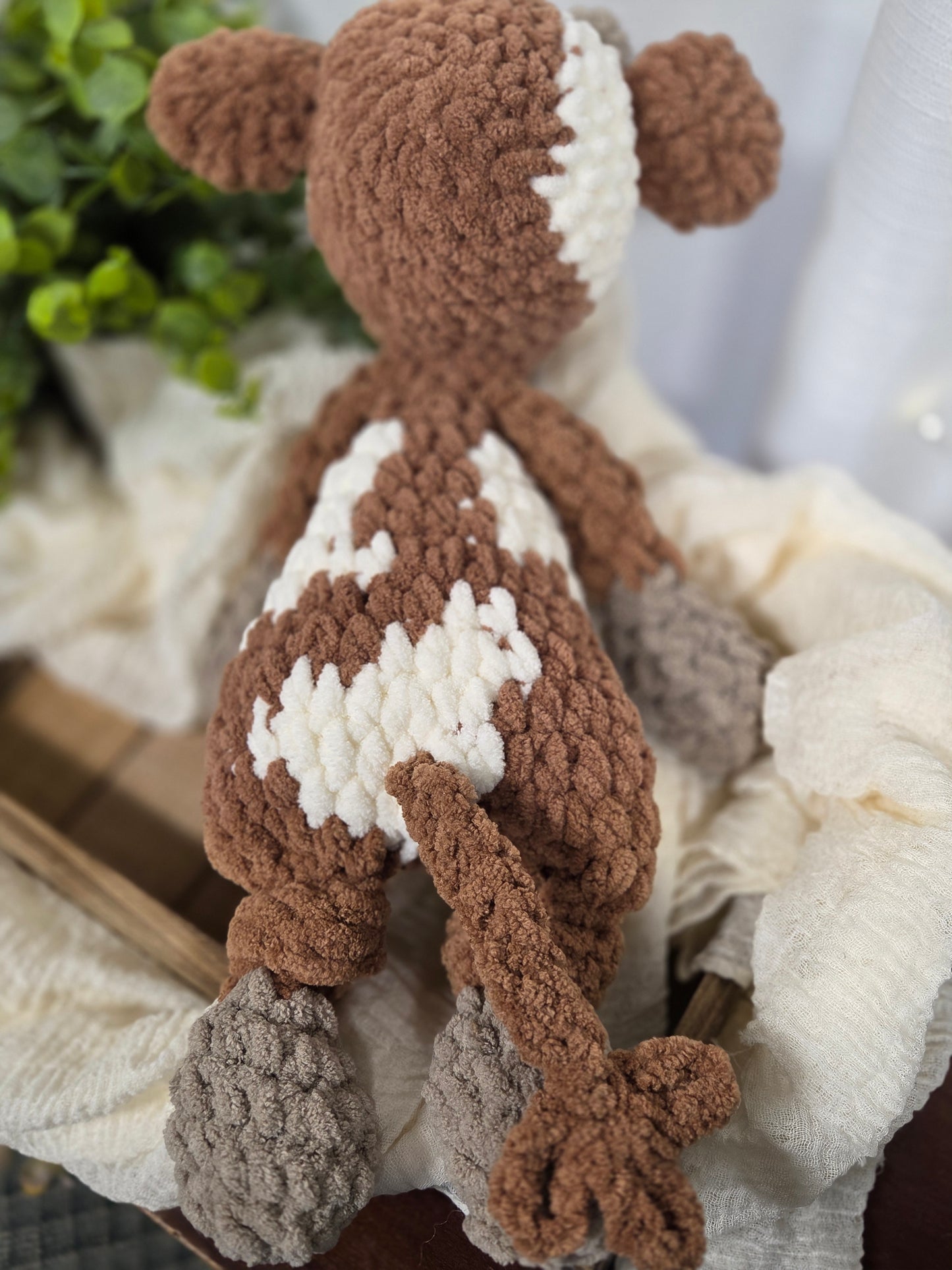 Dairy Cow Snuggler - Brown & Cream