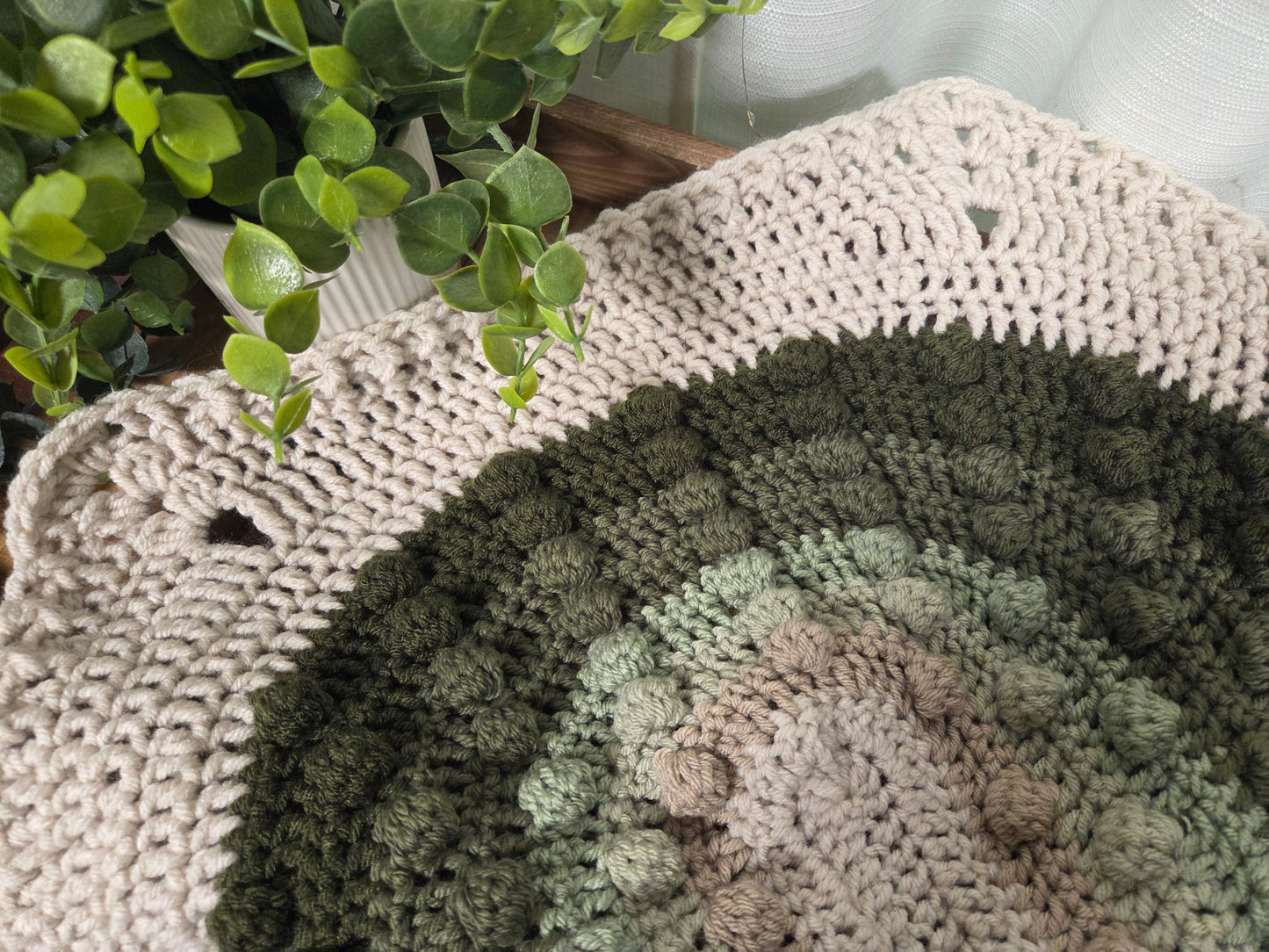 Rainbow Baby Lovey Blanket - Greens & Neutrals