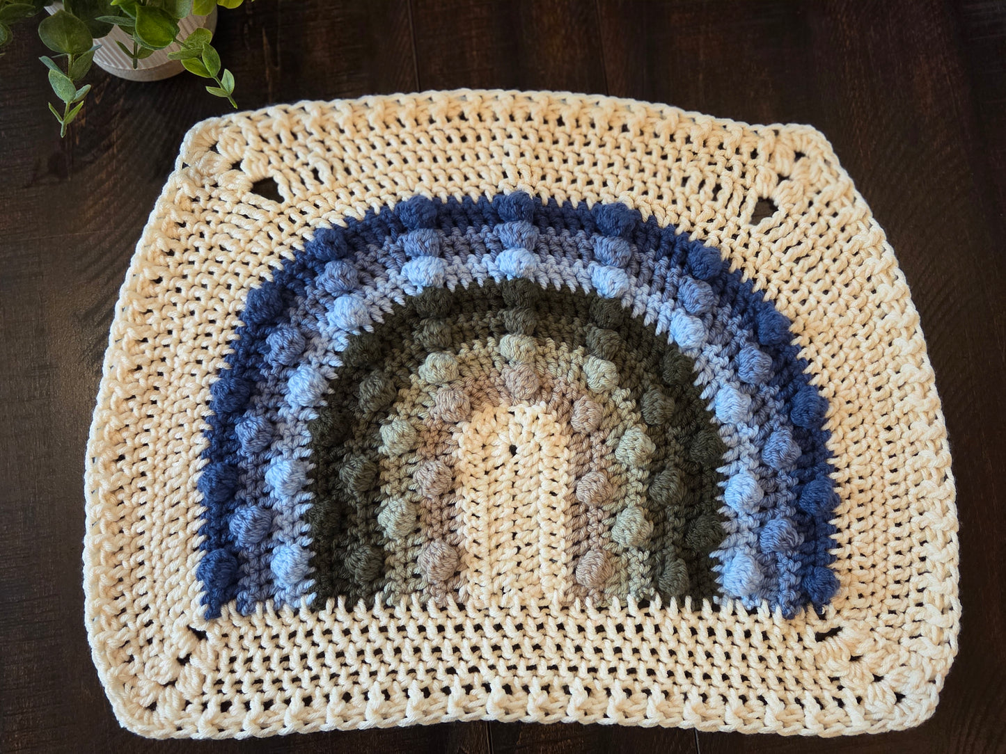 Rainbow Baby Lovey Blanket - Blues & Greens