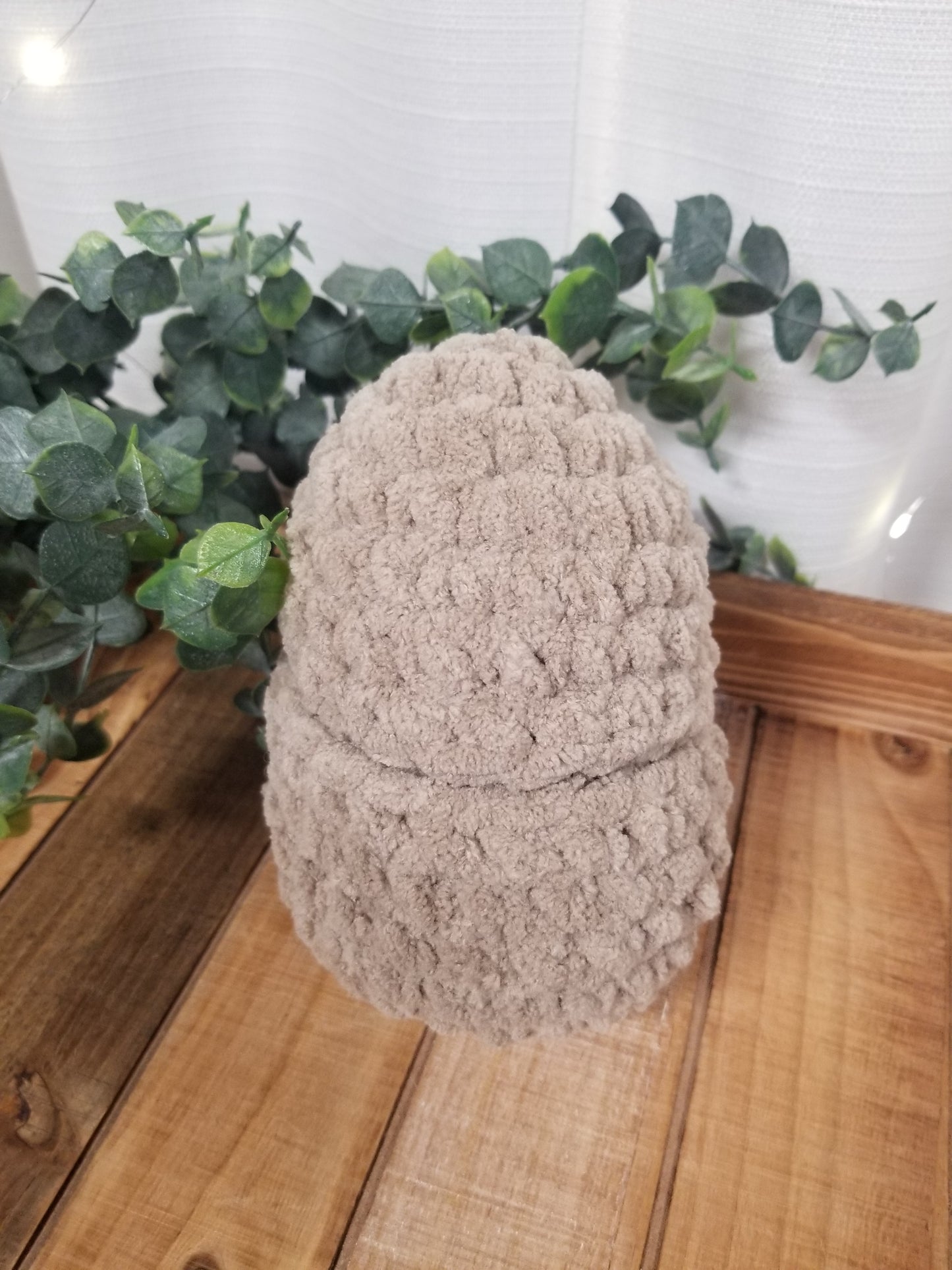 Hatching Chick in Egg (Brown Egg & Light Gray Chick)