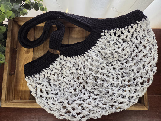 Salt & Pepper Mesh Market Bag