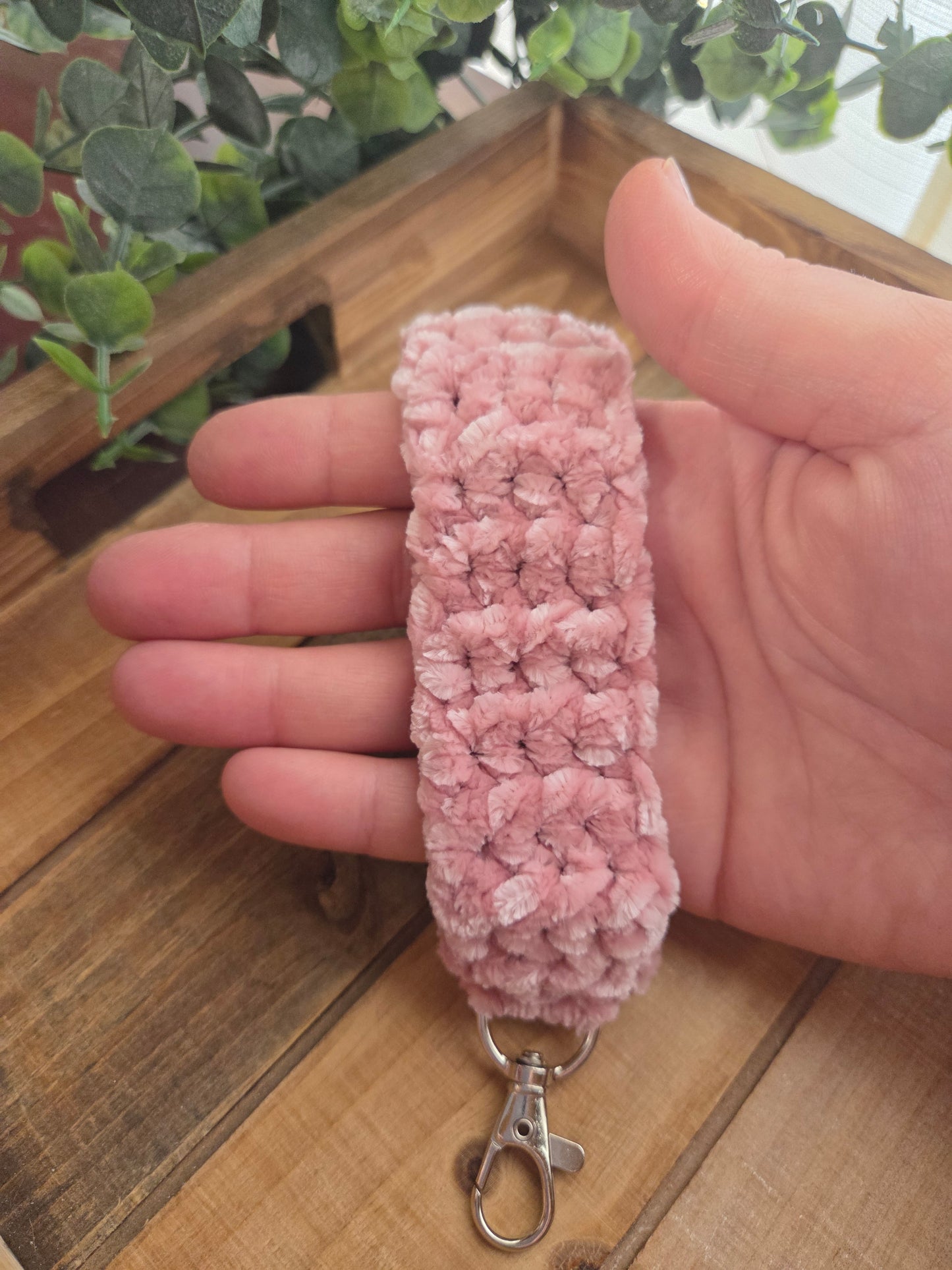 Velvet Keychain (Light Pink)