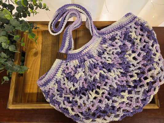 Purple Haze Ombre Mesh Market Bag