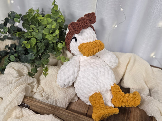 Della Duck Snuggler - Cranberry Headband
