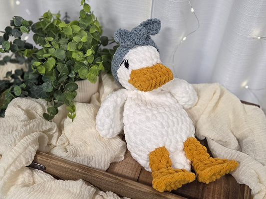Della Duck Snuggler - Light Blue Headband