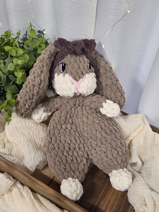 Bonnie Bunny Snuggler - Light Brown Bunny with Purple Headband