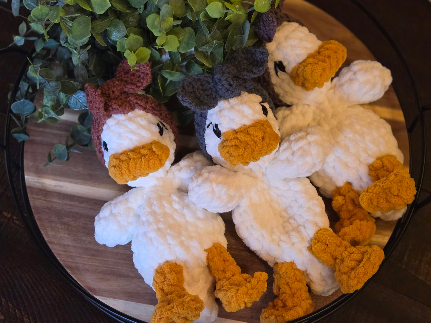 Baby Della Duck Snuggler - Cranberry Headband