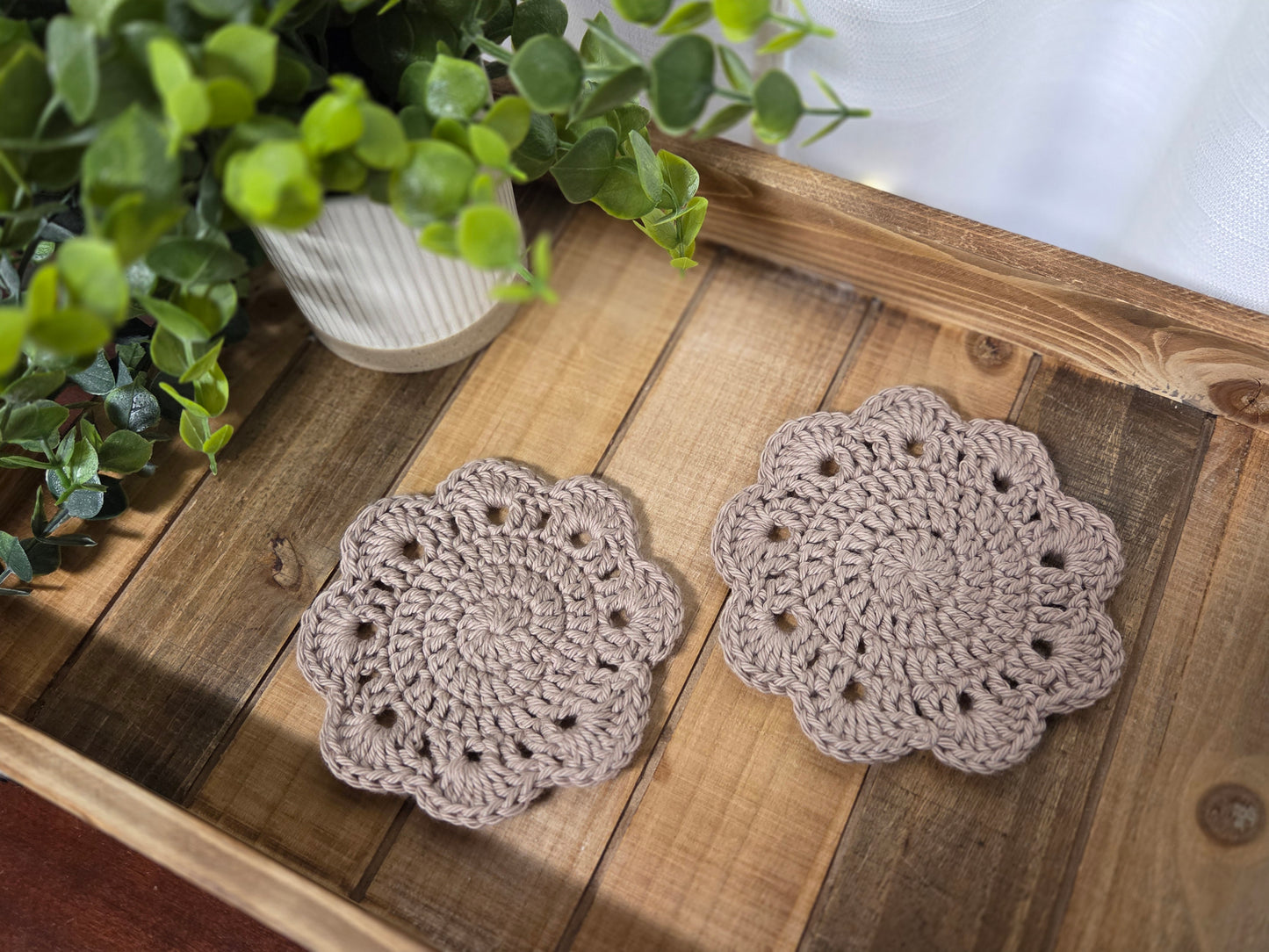 Coasters - SET OF 2 - Brown