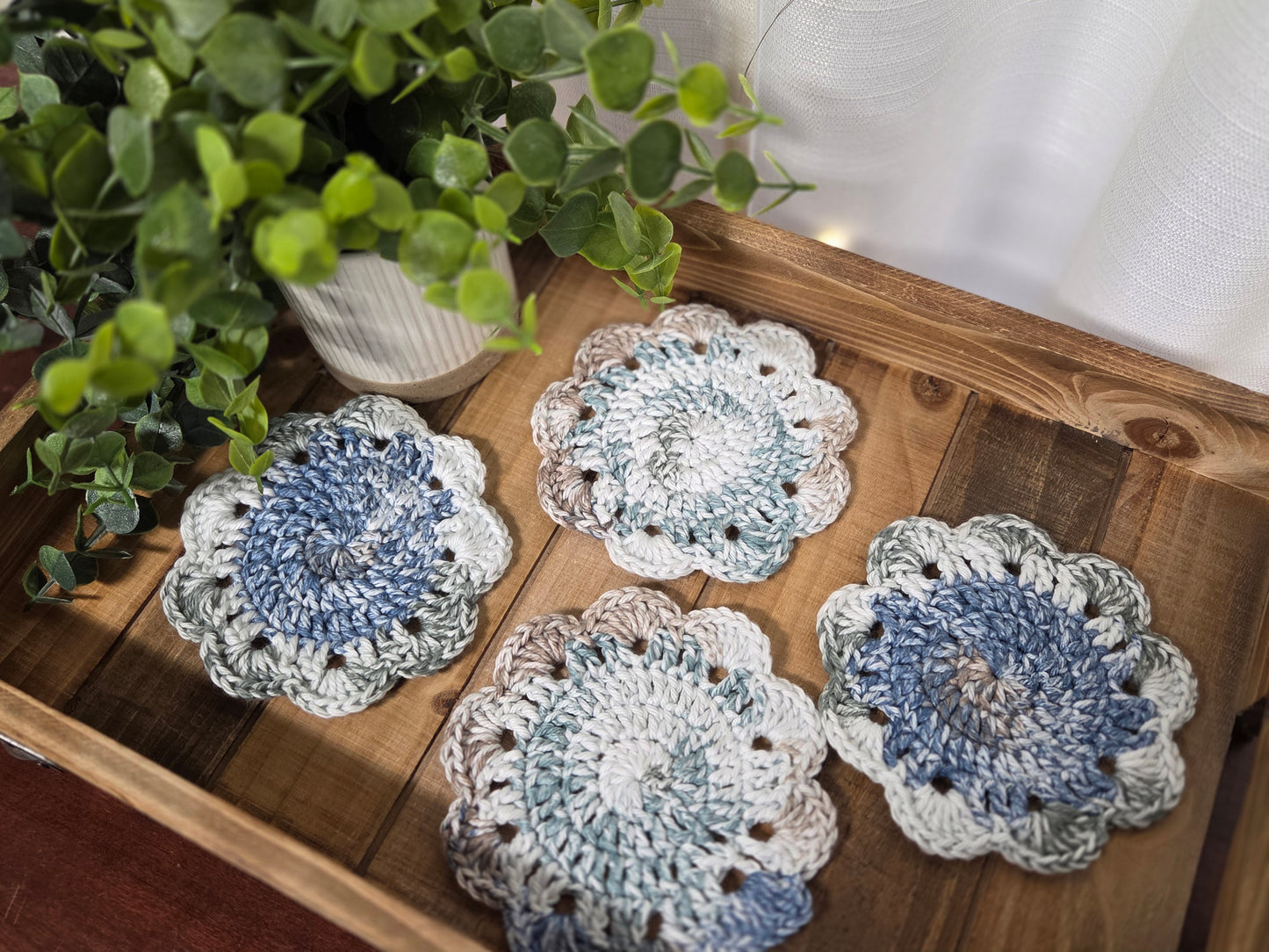 Coasters - SET OF 4 - Moonlit Frost