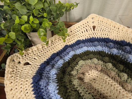 Rainbow Baby Lovey Blanket - Blues & Greens