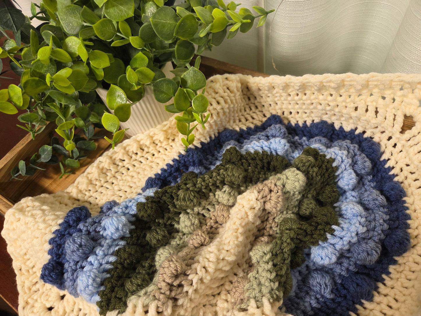 Rainbow Baby Lovey Blanket - Blues & Greens